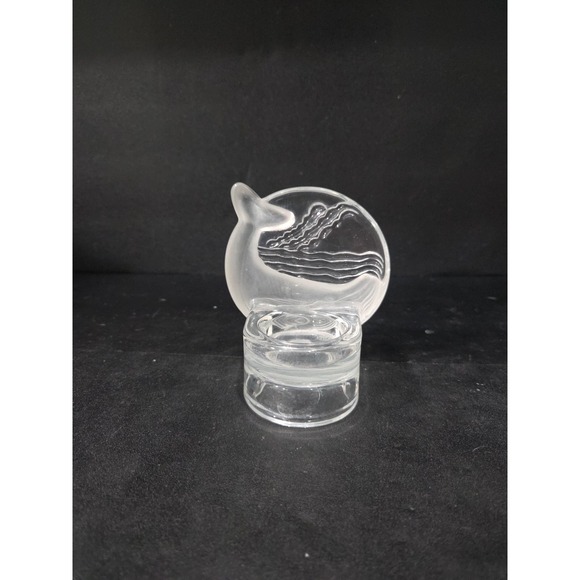 Partylite Orca‎ Whale Tea Light Candle Holder, Frosted Glass Votive, Home Decor - Picture 3 of 8
